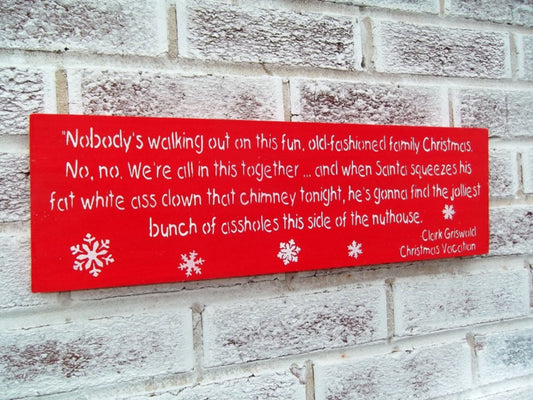 Clark Griswold Sign, Jolliest Bunch Sign, Funny Christmas gifts, Christmas vacation decor,funny christmas sayings Griswold family christmas