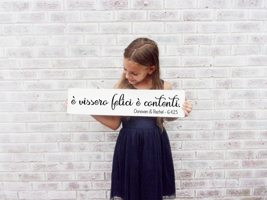 And they lived happily ever after sign,Italian, Happily ever after sign, Italian wedding gifts, Italian couples gift, Italy wedding decor