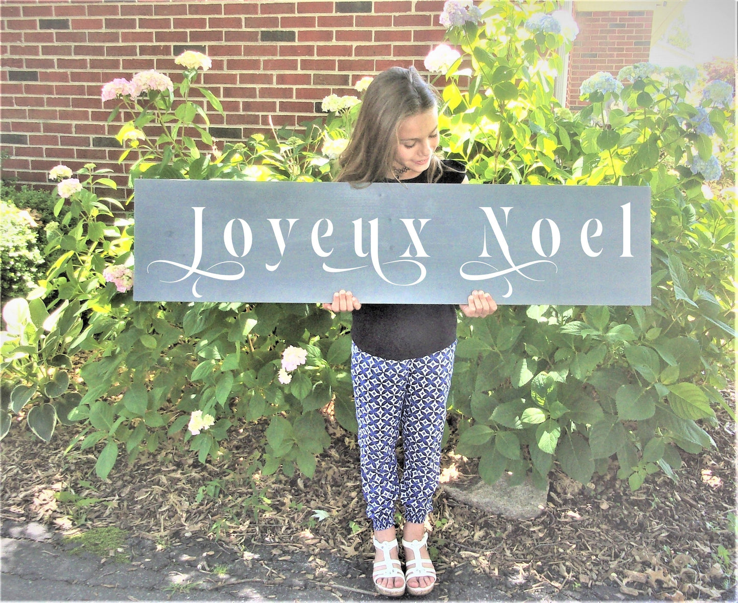 Joyeux Noel sign, Merry Christmas sign, French, French country Christmas sign, Christmas decor, Shabby chic Christmas decor, tiered tray