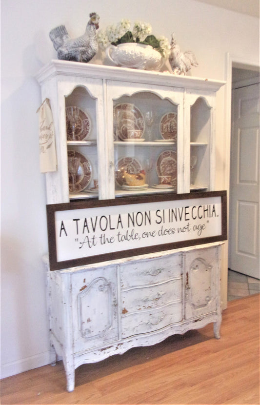 Italian gifts, Italian wall art, Italian gifts for women, Italian gifts for men, Italian wall decor, A tavola non si invecchia, Eat sgn