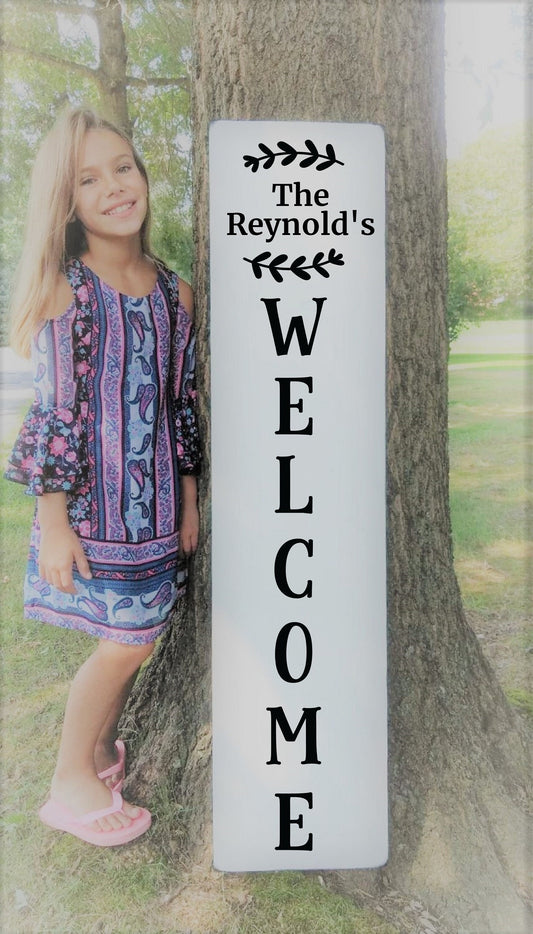 Personalized welcome sign, personalized welcome signs for home, front door welcome sign personalized, personalized housewarming gift