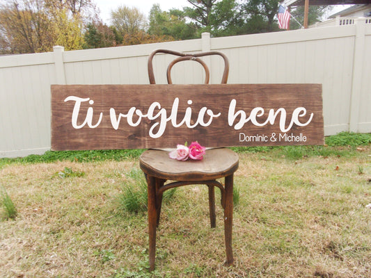 Ti Voglio Bene, I love you sign, Italian wedding gift, Italian wall art, Italian gift, Italian couples gift, Italy wedding gift,Amalfi coast