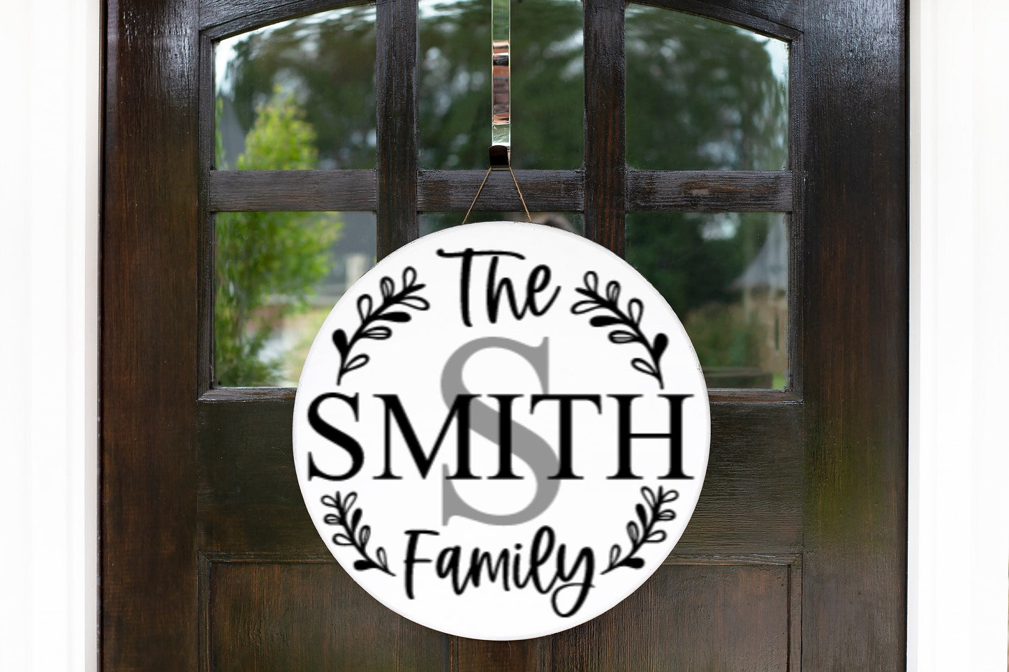 Front door sign with name, Front door sign monogram, front door hanger with name, front door sign personalized, housewarming gift, new house