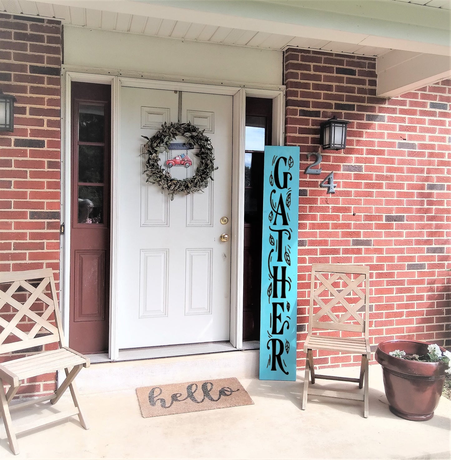 Porch leaner sign, Porch leaner halloween, porch leaner fall,porch leaner christmas,porch leaners welcome,vertical porch sign,adress sign