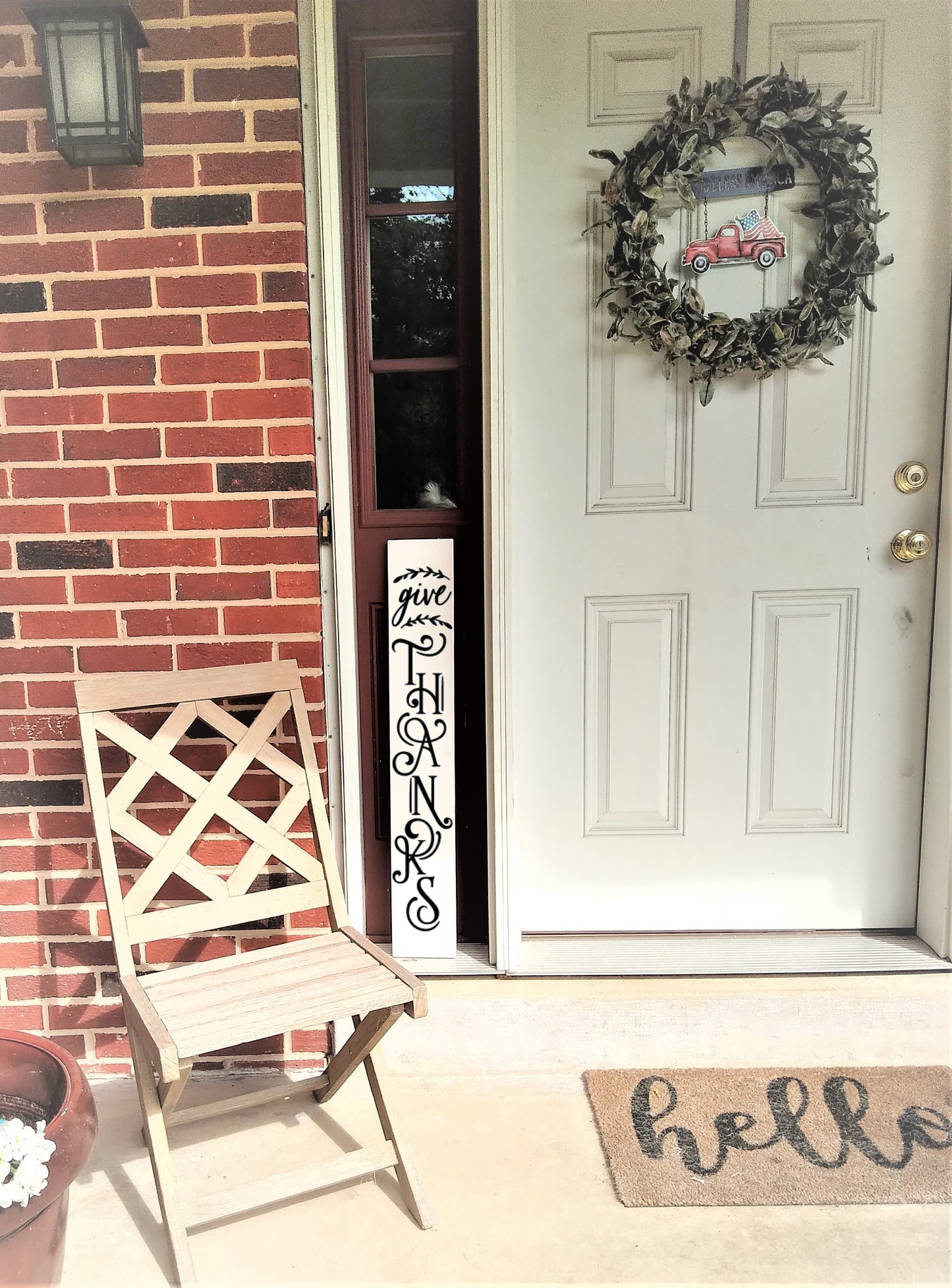 Vertical porch leaners welcome, 6x36", porch leaner christmas, porch leaner fall, porch leaner halloween,porch leaner football, door sign