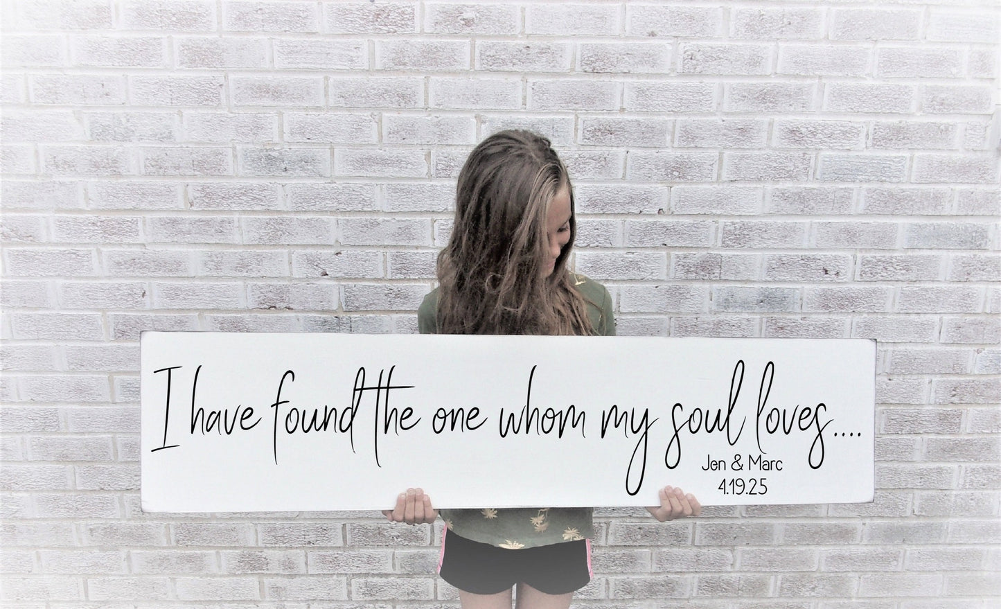 I have found the one whom my soul loves sign,personalized wedding sign,1 corinthians 13 wall art, wedding signs wood, wedding welcome sign