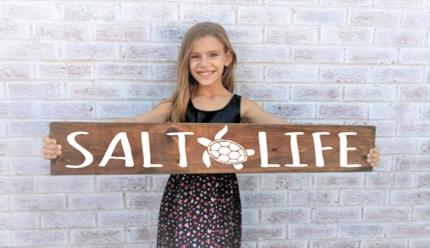 Salt, Life, sign, Sea Turtle wall art, sea turtle gifts, beach art, beach wall decor, beach signs, turtle gifts, turtle gifts for woman