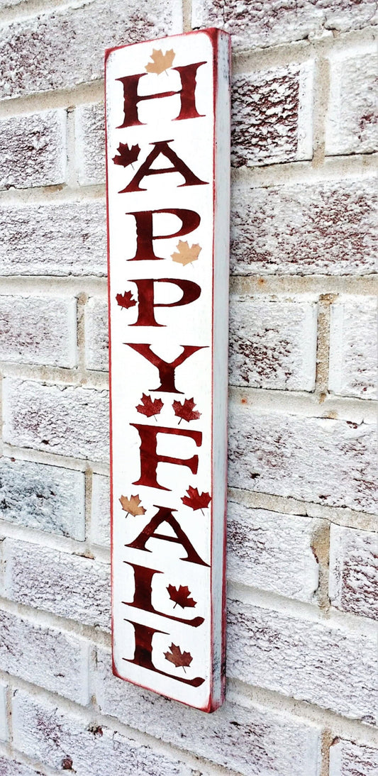 Happy Fall Sign, Fall Porch sign, Fall porch leaner, Fall porch decor, autumn decor, outdoor, autumn decorations, vertical sign,