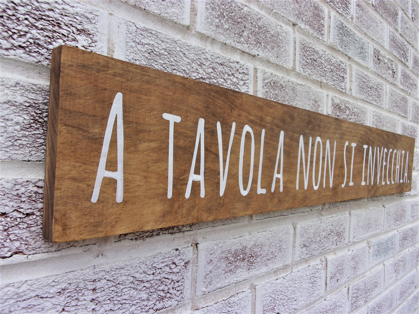 Italian kitchen signs, A tavola non si invecchia, Tuscan kitchen decor, Italian wall art, Tuscan signs, Italian restaurant decor, Italy