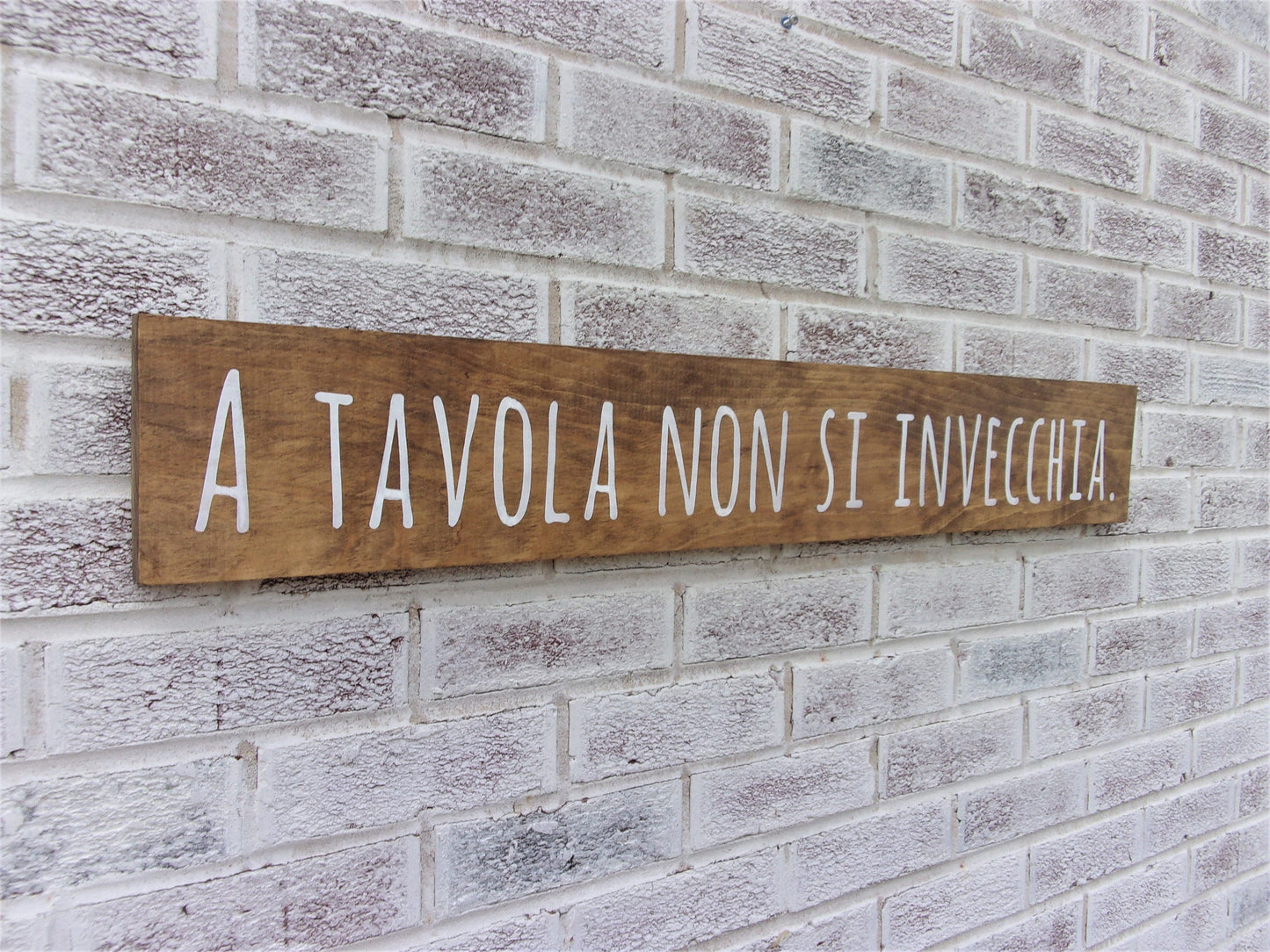 Italian kitchen signs, A tavola non si invecchia, Tuscan kitchen decor, Italian wall art, Tuscan signs, Italian restaurant decor, Italy
