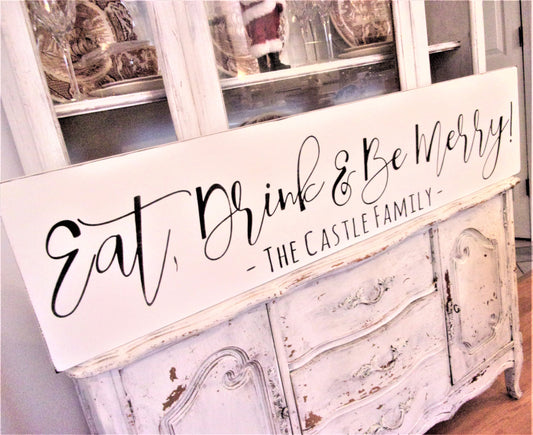 Eat drink and be merry sign, Be merry, kitchen signs farmhouse, kitchen signs horizontal, personalized kitchen signs,kitchen decor  wall art