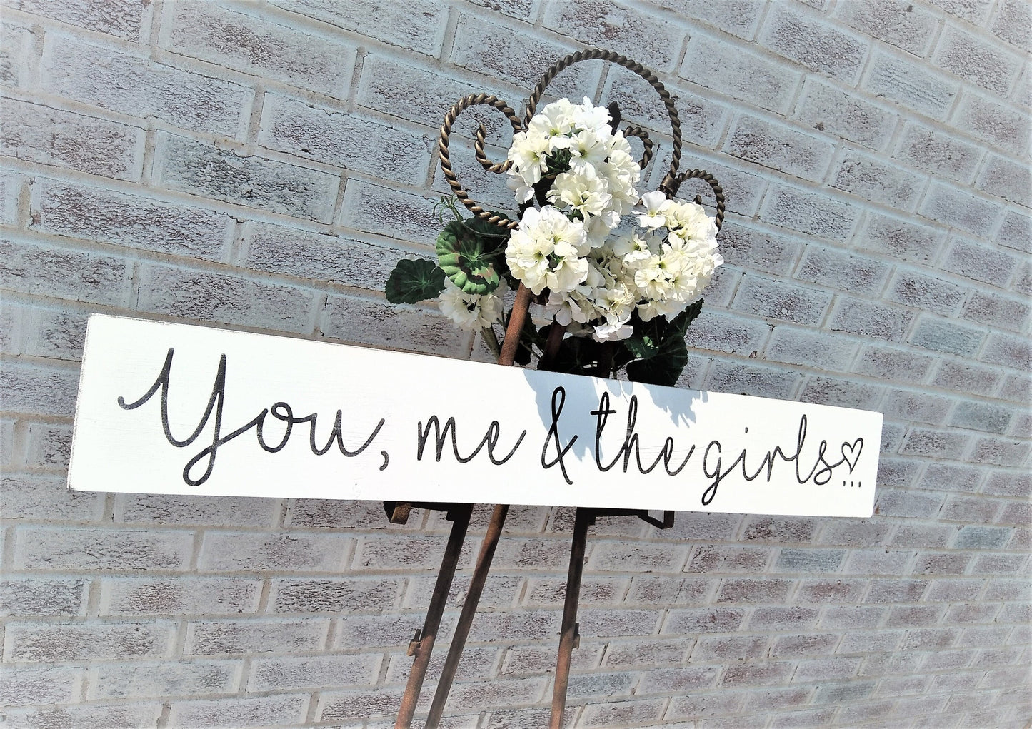 You me and the girls sign, OR boys, Over the bed signs, Over the couch signs, Over the sofa art, family room decor, girl mom gift, boy mom