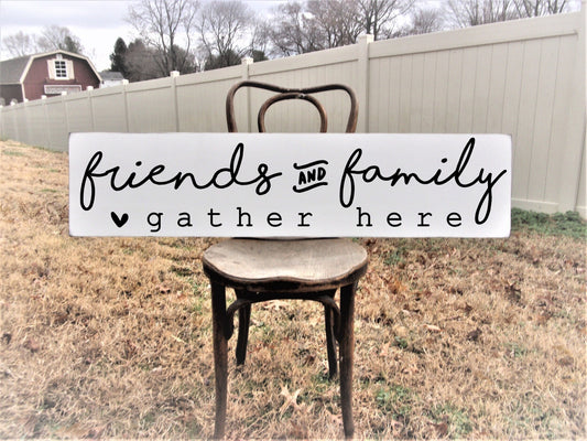 Family and Friends Gather Here, Thanksgiving Decorations, Thanksgiving decor for kitchen, Thanksgiving decor for home, Gather Sign,farmhouse