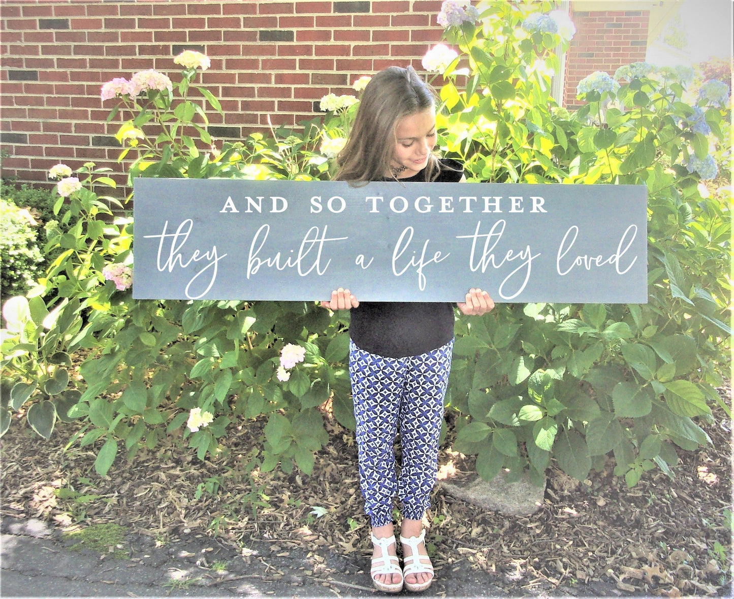 Together they built a life they love sign, Personalized New house gift, Newlywed gift, housewarming gift for couple, housewarming gift ideas