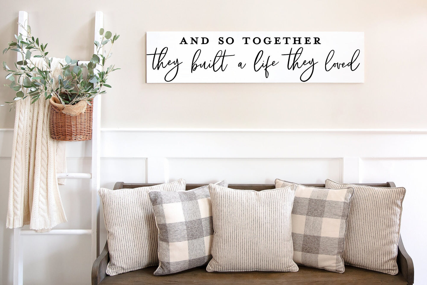Together they built a life they love sign, Personalized New house gift, Newlywed gift, housewarming gift for couple, housewarming gift ideas