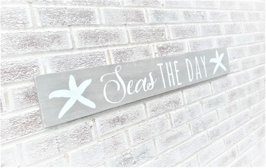 Seas the day sign, Beach decor for bathroom, beach decor for bedroom, beach signs wood, coastal decor bathroom, coastal decor bedroom,seize