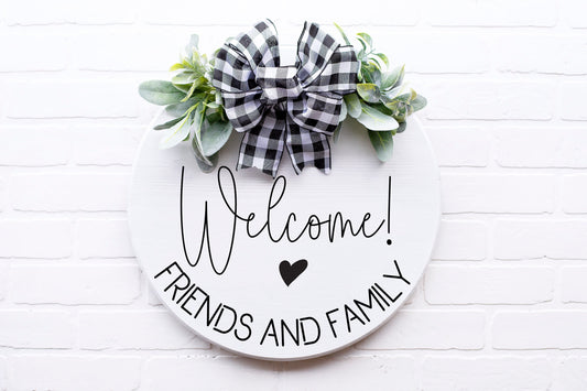 Front door sign welcome, Front door sign friends and family, front door sign year round, front door decor welcome, family sign,Thanksgiving
