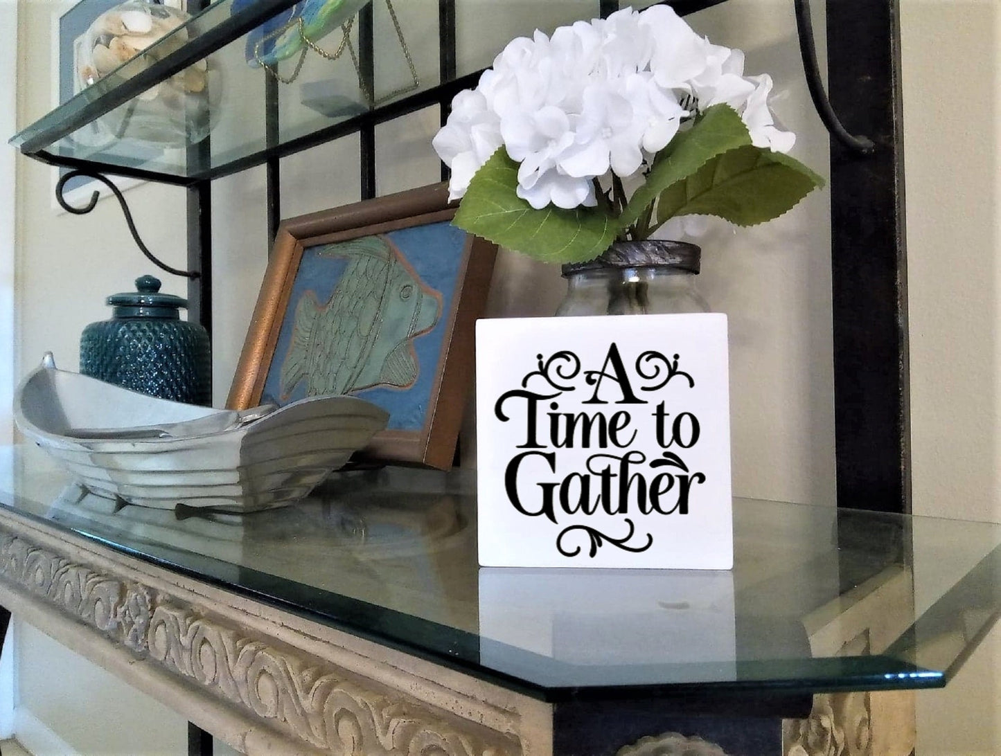 A time to gather sign, Thanksgiving decor, Thanksgiving decor for table, Thanksgiving decor sign, Friendsgiving, thanksgiving decor kitchen