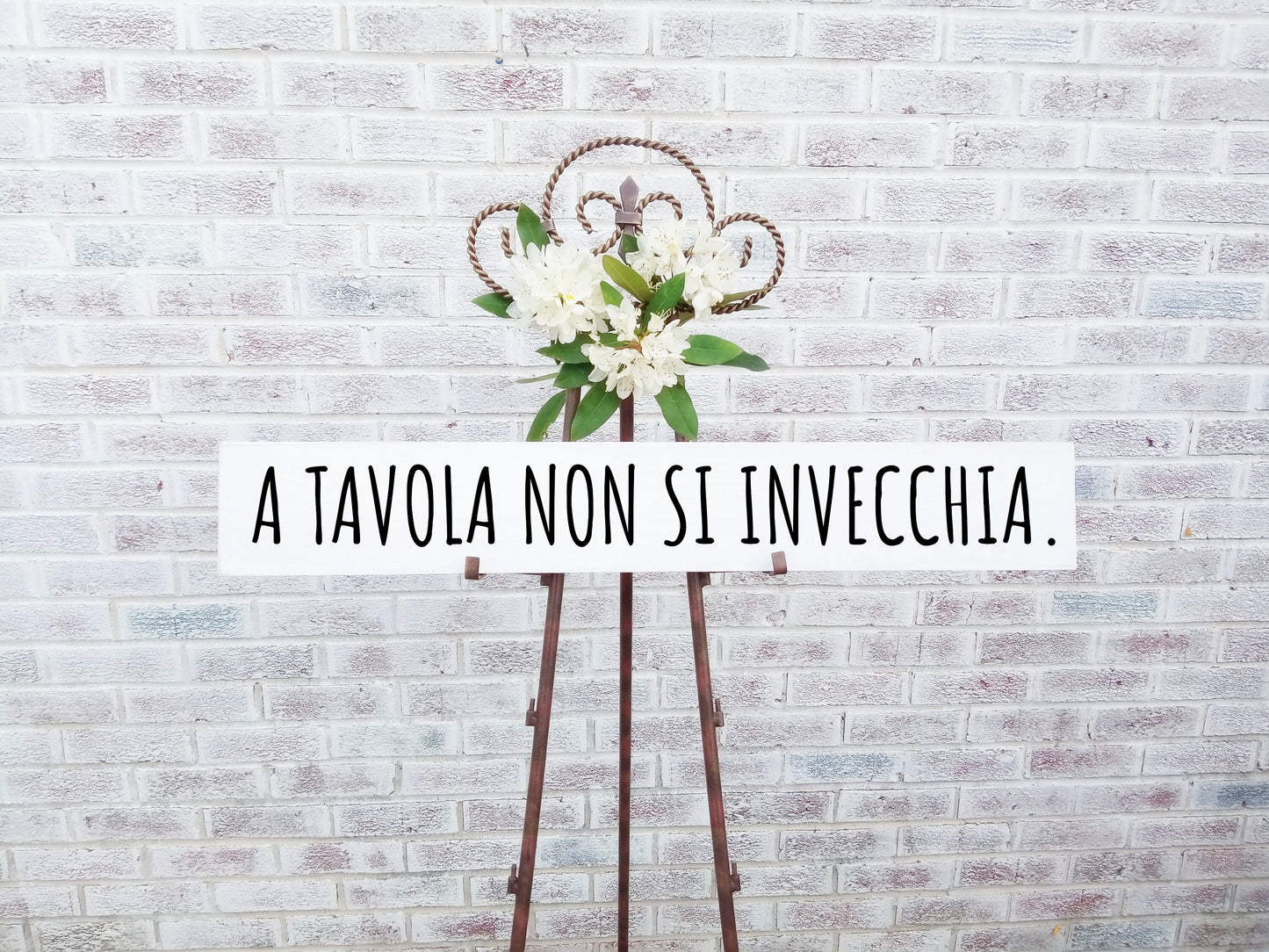 Italian kitchen signs, A tavola non si invecchia, Tuscan kitchen decor, Italian wall art, Tuscan signs, Italian restaurant decor, Italy